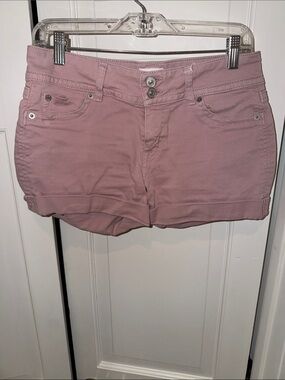 Hudson Jeans Mauve Roll-Hem Denim Shorts